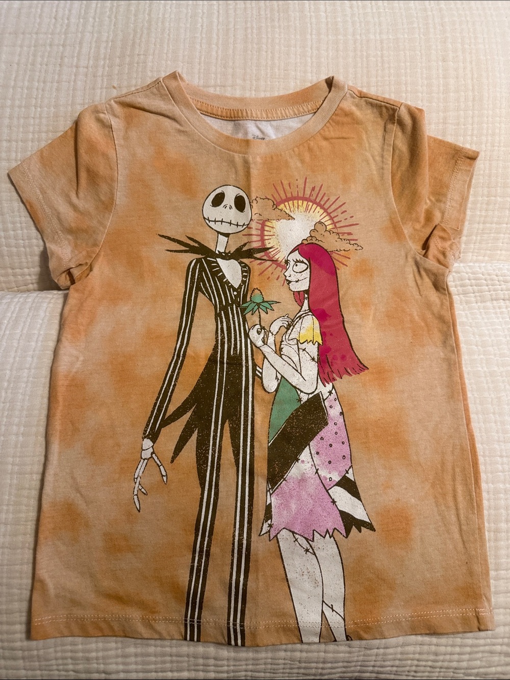 Themed Kids Orange Tie-Dye T-Shirt with Character Print NMBC